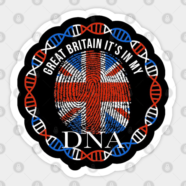 Great Britain Its In My DNA - Gift for BritIsh From Great Britain Sticker by Country Flags